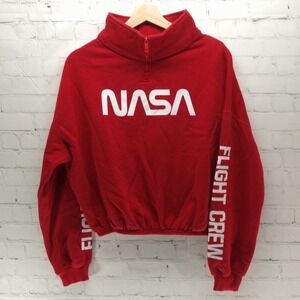 Hyper Space Women's Size Small Cowl Neck Nasa Long Sleeve Sweatshirt #1619
